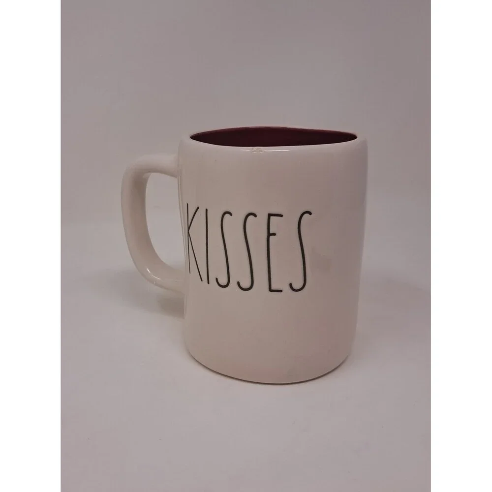 Rae Dunn Mug Artisan Collection Hugs Kissses Coffee Cup Drinkware Gift HQ